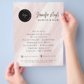 QR-code | Vrouwelijke Abstracte Blush Pink Beauty Flyer (Hand)