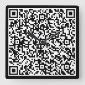 QR code wandklok gepersonaliseerd uw eigen ontwerp (Voorkant)