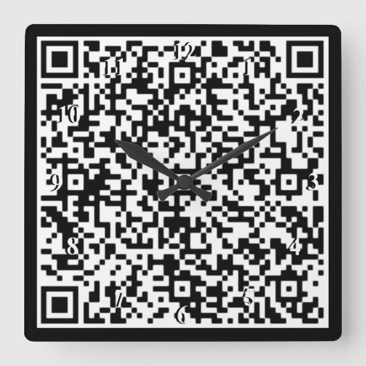 QR code wandklok gepersonaliseerd uw eigen ontwerp (Voorkant)