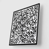 QR code wandklok gepersonaliseerd uw eigen ontwerp (Hoek)