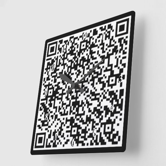 QR code wandklok gepersonaliseerd uw eigen ontwerp (Hoek)