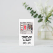 QR-code waterverf Closet Home Organizer Visitekaartje (Staand voorkant)