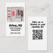QR-code waterverf Closet Home Organizer Visitekaartje (Voorkant / Achterkant)