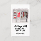 QR-code waterverf Closet Home Organizer Visitekaartje (Voorkant)