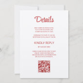 QR-code | Waterverf Pioen Chinees Huwelijk Kaart (Achterkant)