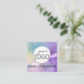 QR Code Waterverf Professional Logo Square Vierkante Visitekaartje (Staand voorkant)