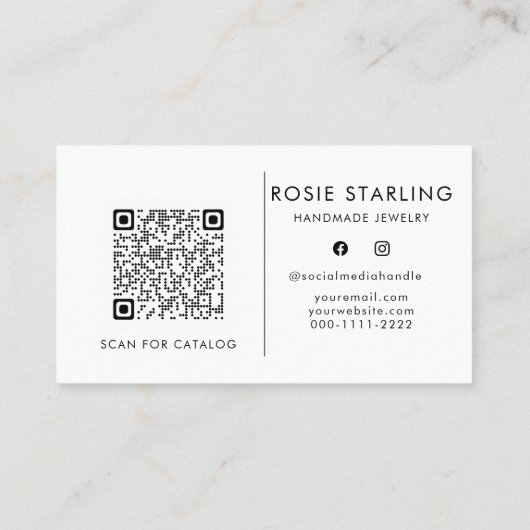 QR Code Waterverf Professionele Logo Visitekaartje (Achterkant)