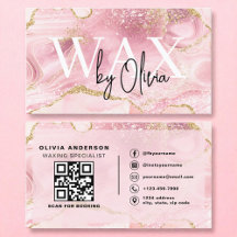 QR Code Wax Specialist Esthetician Agate Pink