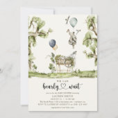QR Code We Can Bearly Wait Bos Baby Shower Kaart (Voorkant)