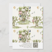 QR Code We Can Bearly Wait Bos Baby Shower Kaart (Achterkant)