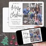 QR-code We wensen u een vrolijke moderne kerstfoto Feestdagenkaart<br><div class="desc">Dit jaar vieren we de vrolijke wonderen van de moderne technologie met een leuke interactieve QR-kaart met foto's op de achtergrond. Deel één van uw favoriete afbeeldingen evenals een online videobericht, lied, fotoalbum, of andere website. Alle tekst op deze sjabloon is eenvoudig te personaliseren om alle formuleringen op te nemen,...</div>