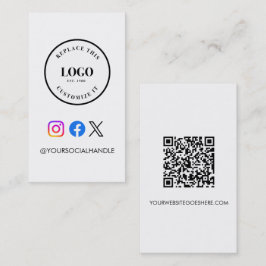 QR-code website Aangepast logo Zakelijk Sociale Me Visitekaartje