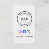 QR-code website Aangepast logo Zakelijk Sociale Me Visitekaartje (Voorkant)