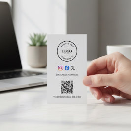 QR-code website Aangepaste logo Zakelijk Social Me Visitekaartje