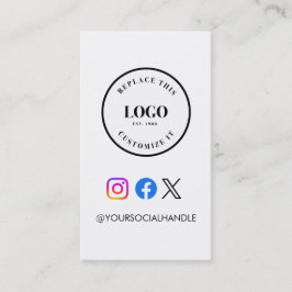 QR code website Custom logo Business Social Media  Visitekaartje