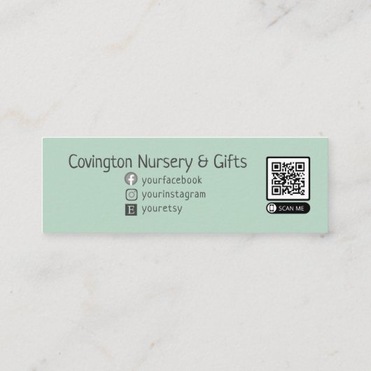 QR-code Website Garden Nursery Merchandise Labels (Achterkant)