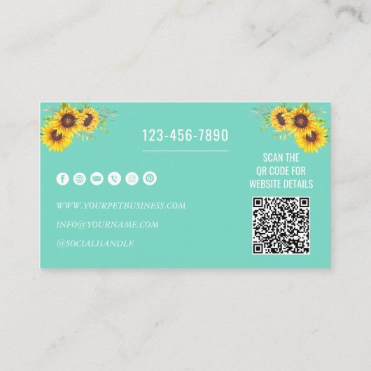 QR Code Website Hondenverzorging Visitekaartje (Achterkant)