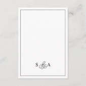 QR Code Website Klassieke Zwart-Wit Trouwen RSVP Informatiekaartje (Achterkant)