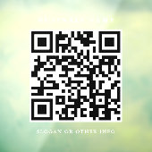 QR-code website link witte script eenvoudige zaken Raamsticker (Vel 3)