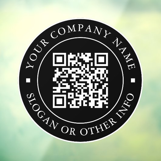 QR-code Website link Zwart bedrijf Raamsticker (Vel 3)