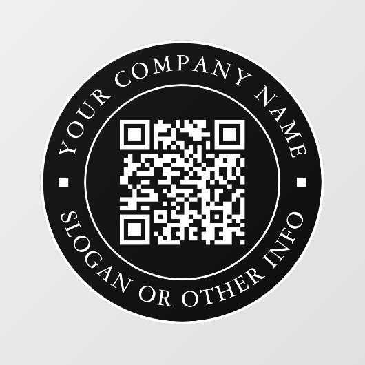 QR-code Website link Zwart bedrijf Raamsticker (Vel)