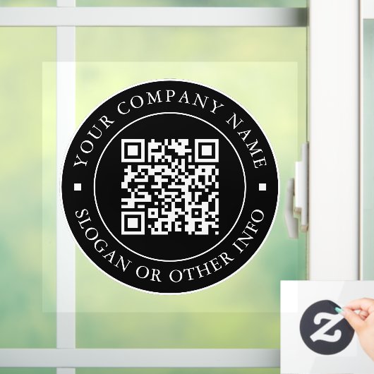 QR-code Website link Zwart bedrijf Raamsticker (Huis)