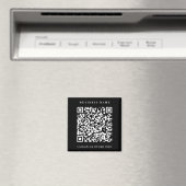 QR-code Website link Zwart Eenvoudig bedrijf Magneet (Insitu (Vaatwasser))