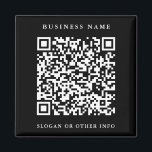 QR-code Website link Zwart Eenvoudig bedrijf Magneet<br><div class="desc">Creëer uw eigen douane bedrijfsmagneet met een verbinding van de QR-codetoewebsite. Voor meer geavanceerde aanpassing van dit ontwerp,  te klikken gelieve de BUTTON van het TOOL VAN HET ONTWERP BLAUW.</div>