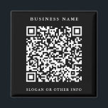 QR-code Website link Zwart Eenvoudig bedrijf Magneet<br><div class="desc">Creëer uw eigen douane bedrijfsmagneet met een verbinding van de QR-codetoewebsite. Voor meer geavanceerde aanpassing van dit ontwerp,  te klikken gelieve de BUTTON van het TOOL VAN HET ONTWERP BLAUW.</div>