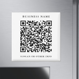 QR-code website link zwart & wit zakelijk Magneet