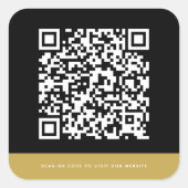QR-code website met aangepaste contrastkleuren toe Vierkante Sticker (Voorkant)
