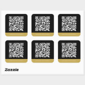 QR-code website met aangepaste contrastkleuren toe Vierkante Sticker (Vel)