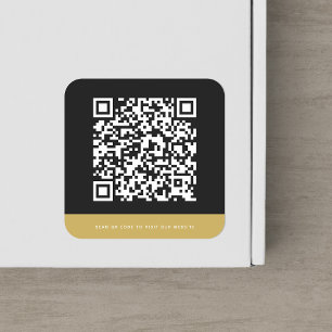 QR-code website met aangepaste contrastkleuren toe Vierkante Sticker