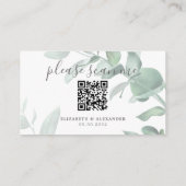 QR code website moderne eucalyptus botanisch Informatiekaartje (Achterkant)