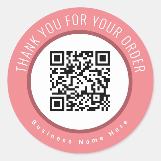QR Code Website Orde Hartelijk dank Ronde Sticker (Voorkant)