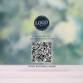 QR Code Website toevoegen Business Logo Simple Acryl Bord