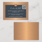 QR CODE-website voor goudbruiloft voor olievijsche Informatiekaartje (Voorkant / Achterkant)