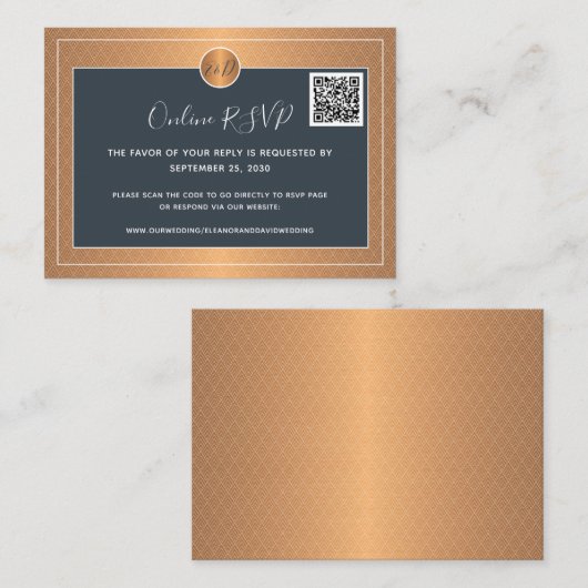 QR CODE-website voor goudbruiloft voor olievijsche Informatiekaartje (Voorkant / Achterkant)