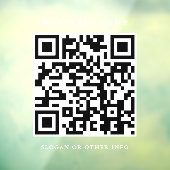 QR-code websitelink witte script eenvoudige zaken  Raamsticker (Vel 3)