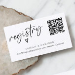 QR-code Weddenschap Griffie Modern Eenvoudig hands Informatiekaartje<br><div class="desc">Moderne minimalistische Kaarten voor een huwelijk of Vrijgezellenfeest QR-registratie: voeg deze casual QR-registratiekaarten in met uw bruiloft of een bridale douche-uitnodiging om uw gasten te laten weten waar u bent geregistreerd! U kunt op "aanpassen meer"klikken om meer details of een kort bericht toe te voegen.</div>