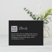 QR Code Weddenschap RSVP - Gegevens voor hotel Web Informatiekaartje (Staand voorkant)