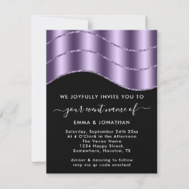 QR Code Weddenschap Vrijgezellenfeest Glitter Blac
