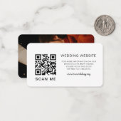 QR code Weddenschap Website Foto Enclosure Notitiekaartje (Voorkant / Achterkant in situ)