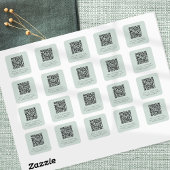 QR Code Weddenschap Website Namen Mint Vierkante Sticker