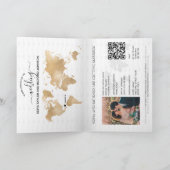 QR Code Wedding Destination Passport Wereldkaart I (Binnen)