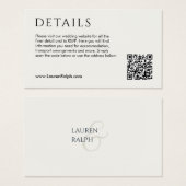 QR Code Wedding Details Enclosure Kaart (Voorkant /achterkant)