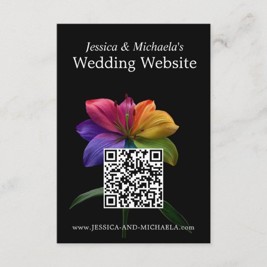 🌈QR code wedding DETAILS Informatiekaartje (Voorkant)