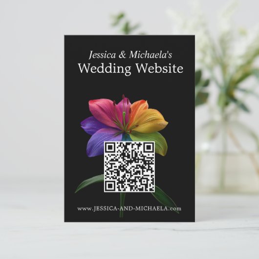 🌈QR code wedding DETAILS Informatiekaartje (Staand voorkant)