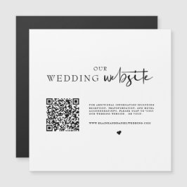 QR Code Wedding Details Magnetic Enclosure Kaart