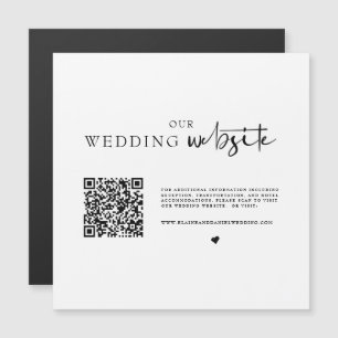 QR Code Wedding Details Magnetic Enclosure Kaart